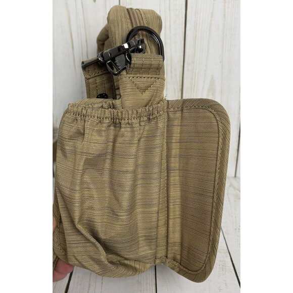 Lug Flapper SE Convertible Crossbody Bag Brushed Gold Water ottle Pocket 8.5x5x3 - Picture 4 of 12